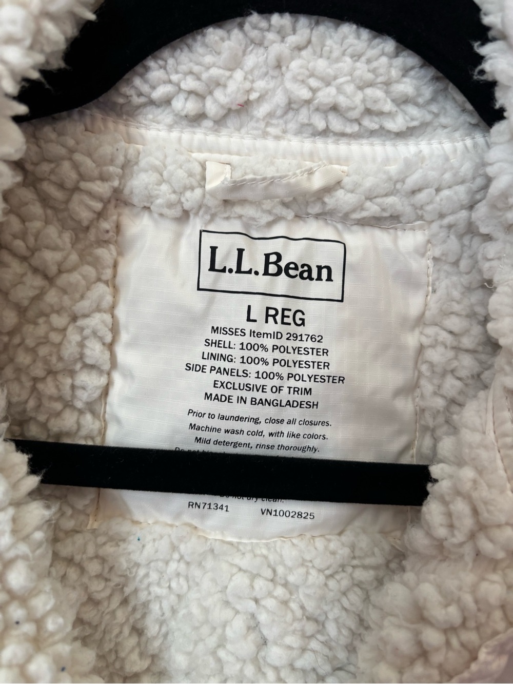 LL Bean Womens White Fleece-Lined Fitness Vest, Size Large Regular - Picture 3 of 6